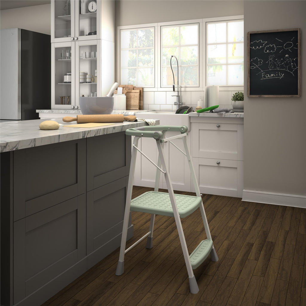 2-Step Kitchen Steel and Resin Step Stool