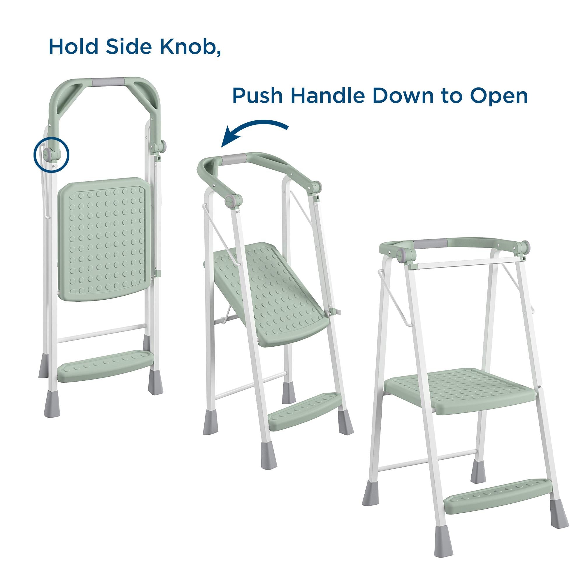 2-Step Kitchen Steel and Resin Step Stool