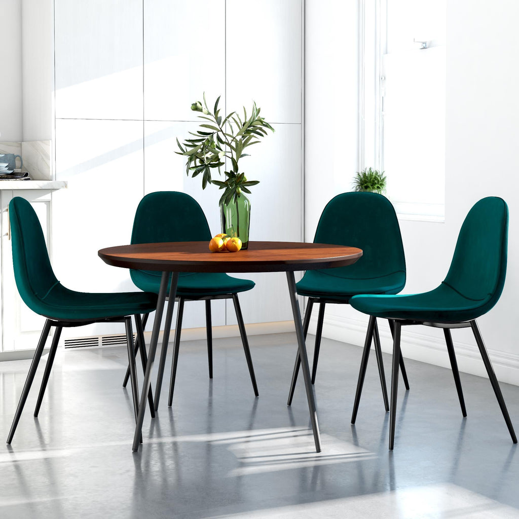 Brandon Upholstered Mid Century Modern Kitchen Dining Chairs, Set of 4