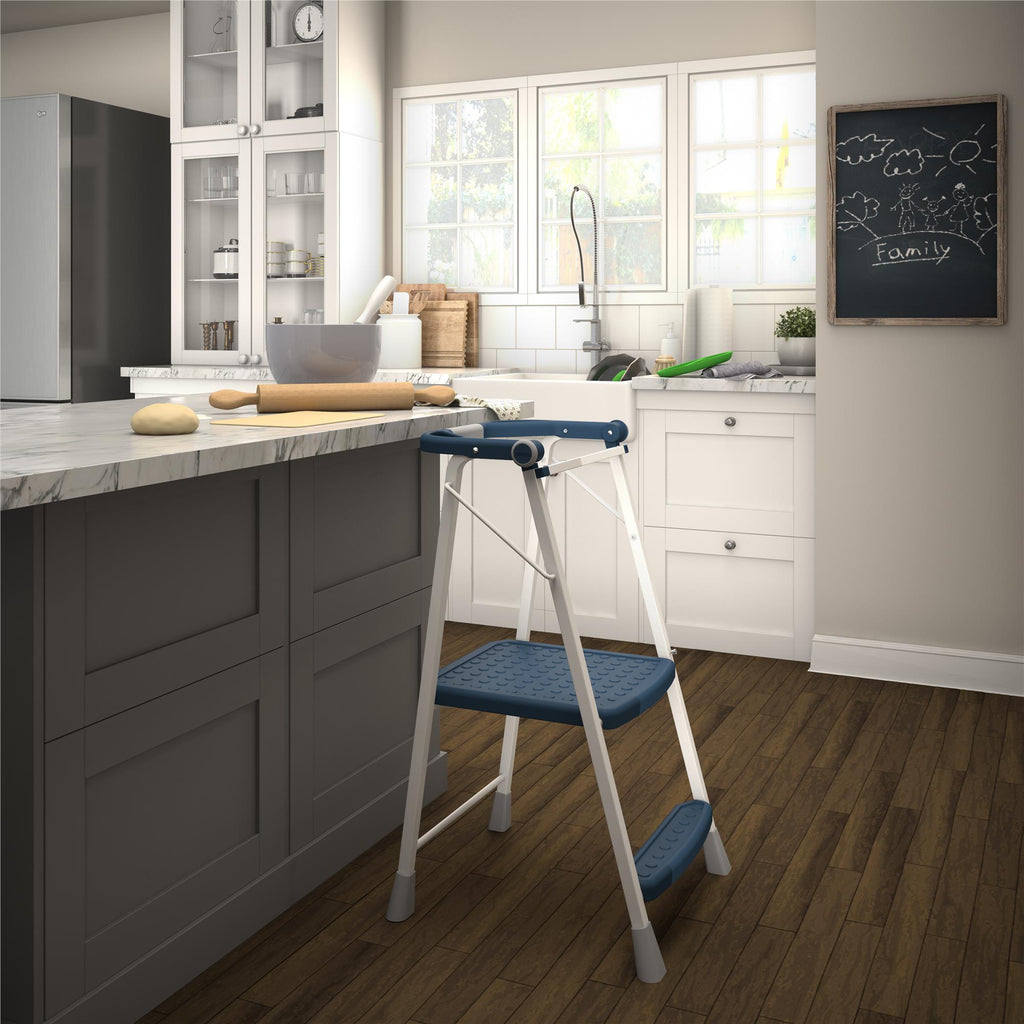 2-Step Kitchen Steel and Resin Step Stool