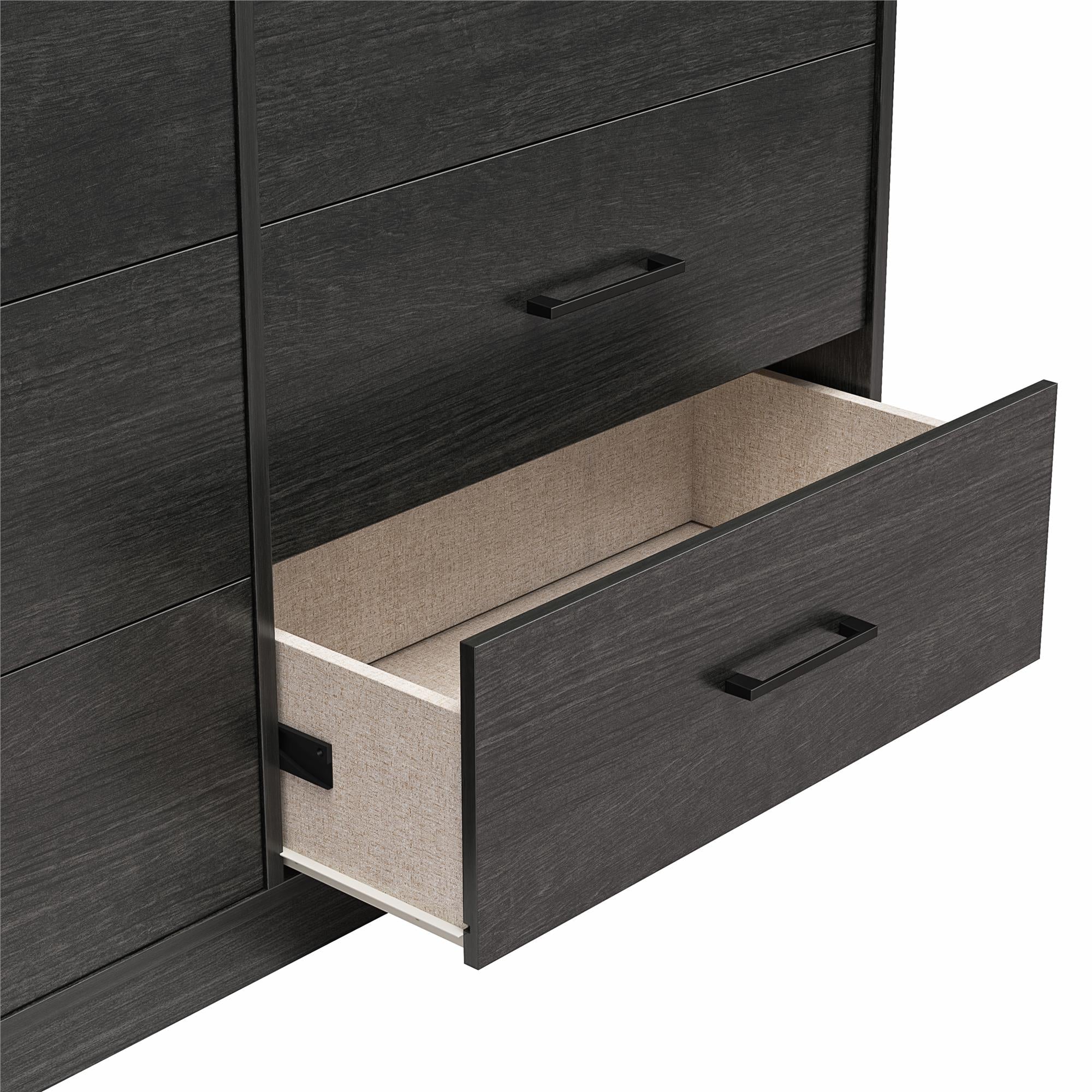 Easy Build Pearce Wide 6 Drawer Dresser with Interlocking SwitchLock™ System