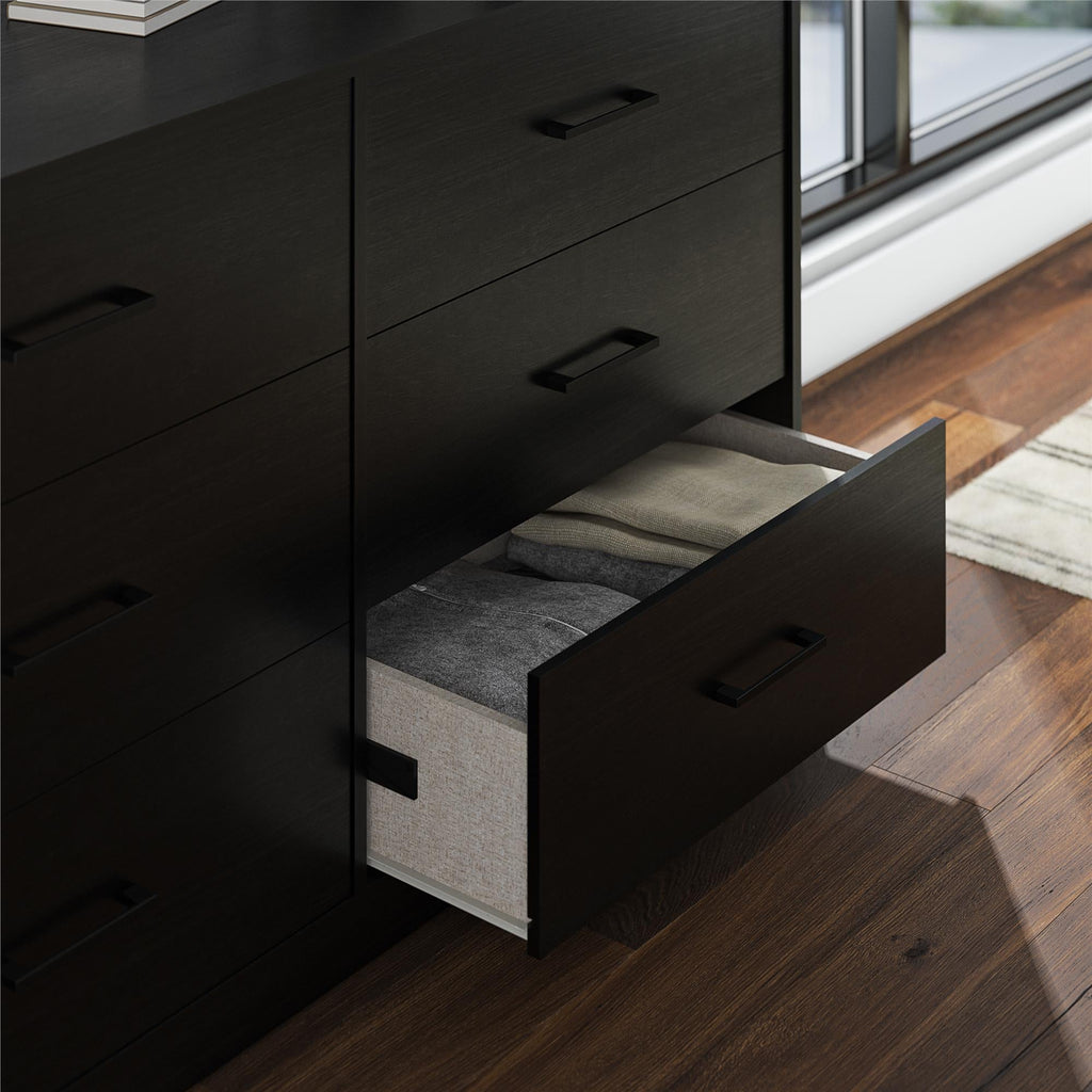 Easy Build Pearce Wide 6 Drawer Dresser with Interlocking SwitchLock™ System