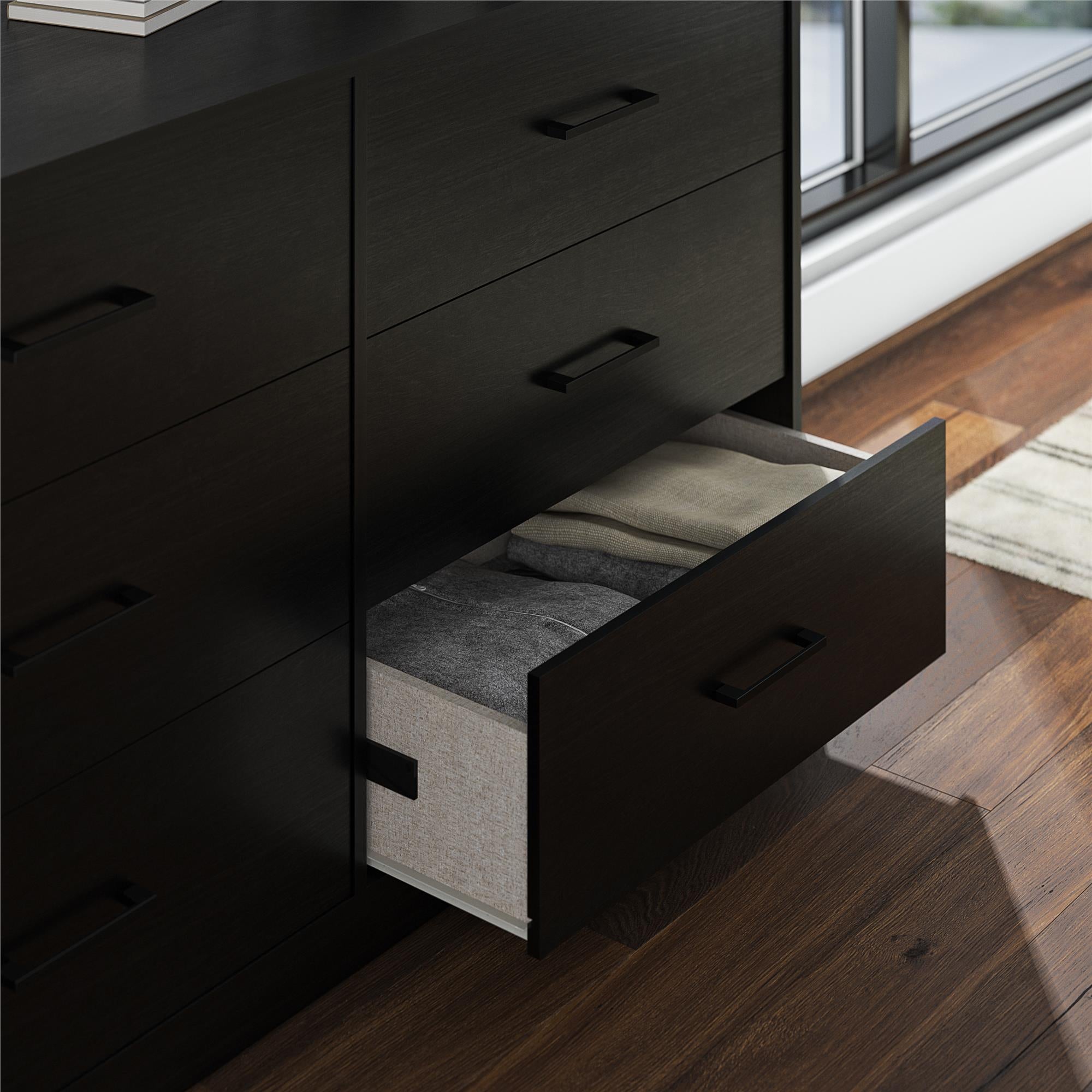 Easy Build Pearce Wide 6 Drawer Dresser with Interlocking SwitchLock™ System