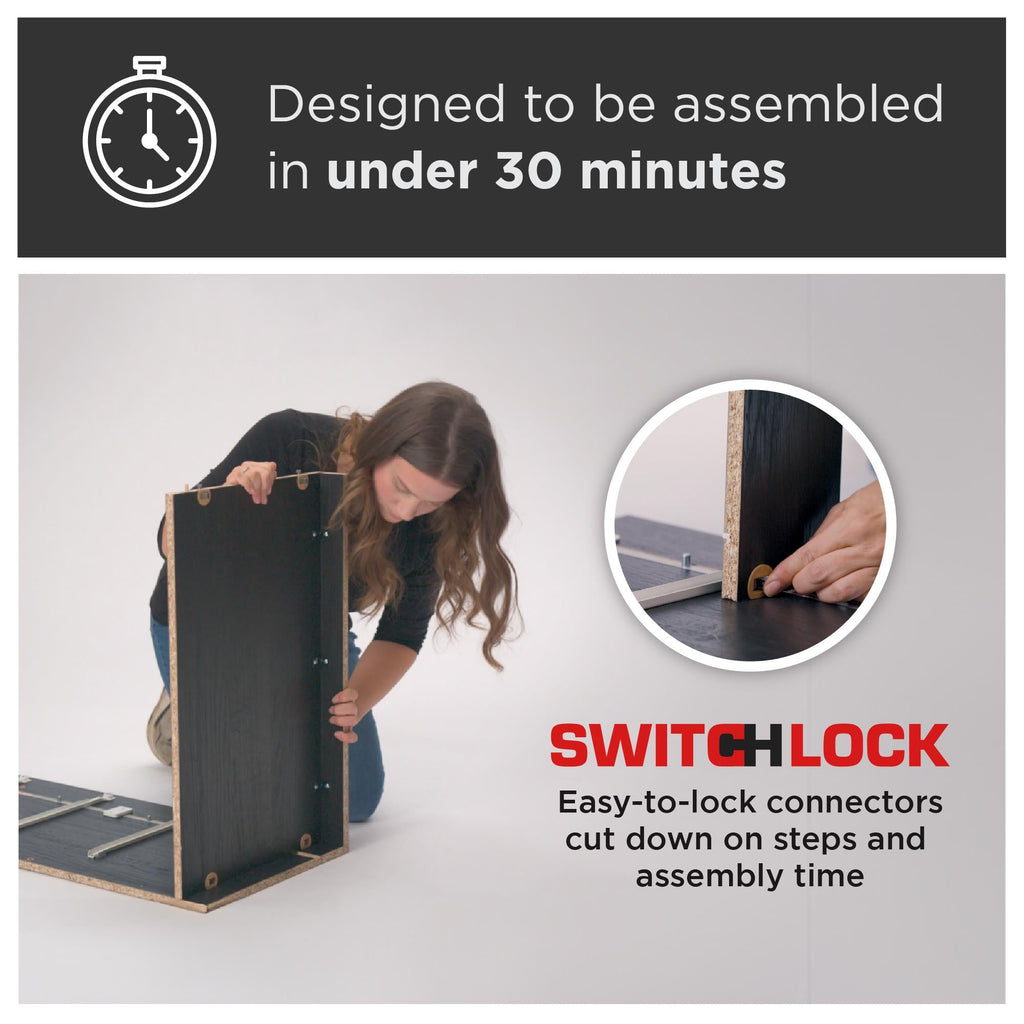 Easy Build Pearce Wide 6 Drawer Dresser with Interlocking SwitchLock™ System