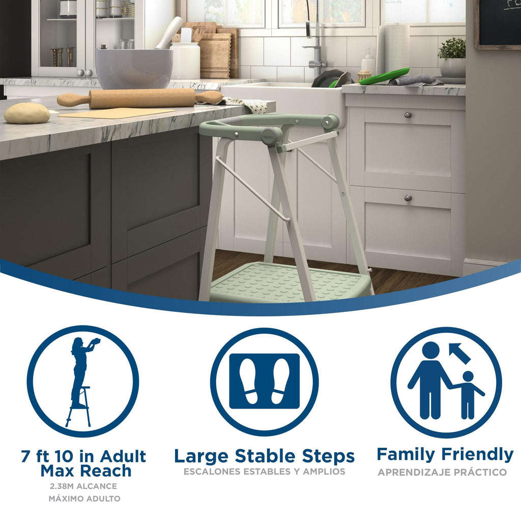 2-Step Kitchen Steel and Resin Step Stool