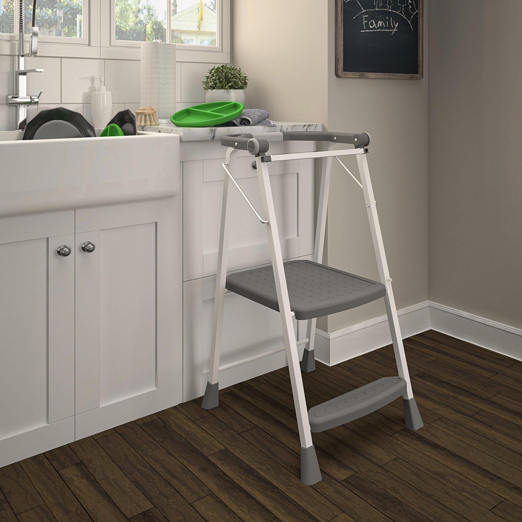 2-Step Kitchen Steel and Resin Step Stool