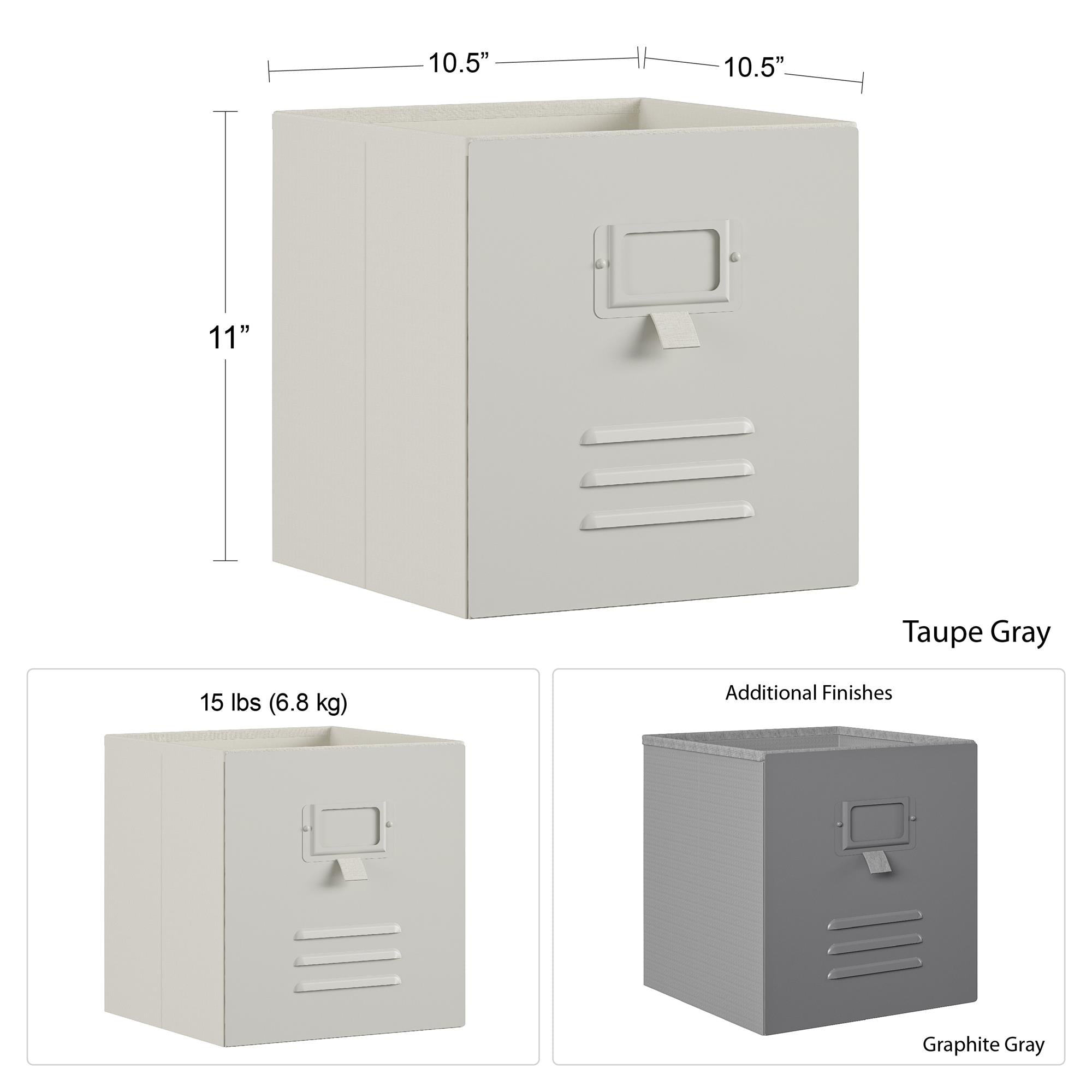 Nova 3 Pack Multipurpose Metal Locker Storage Bins