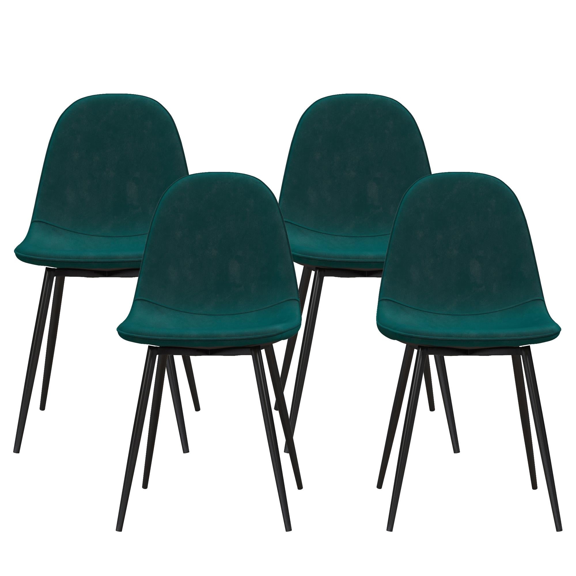 Brandon Upholstered Mid Century Modern Kitchen Dining Chairs, Set of 4