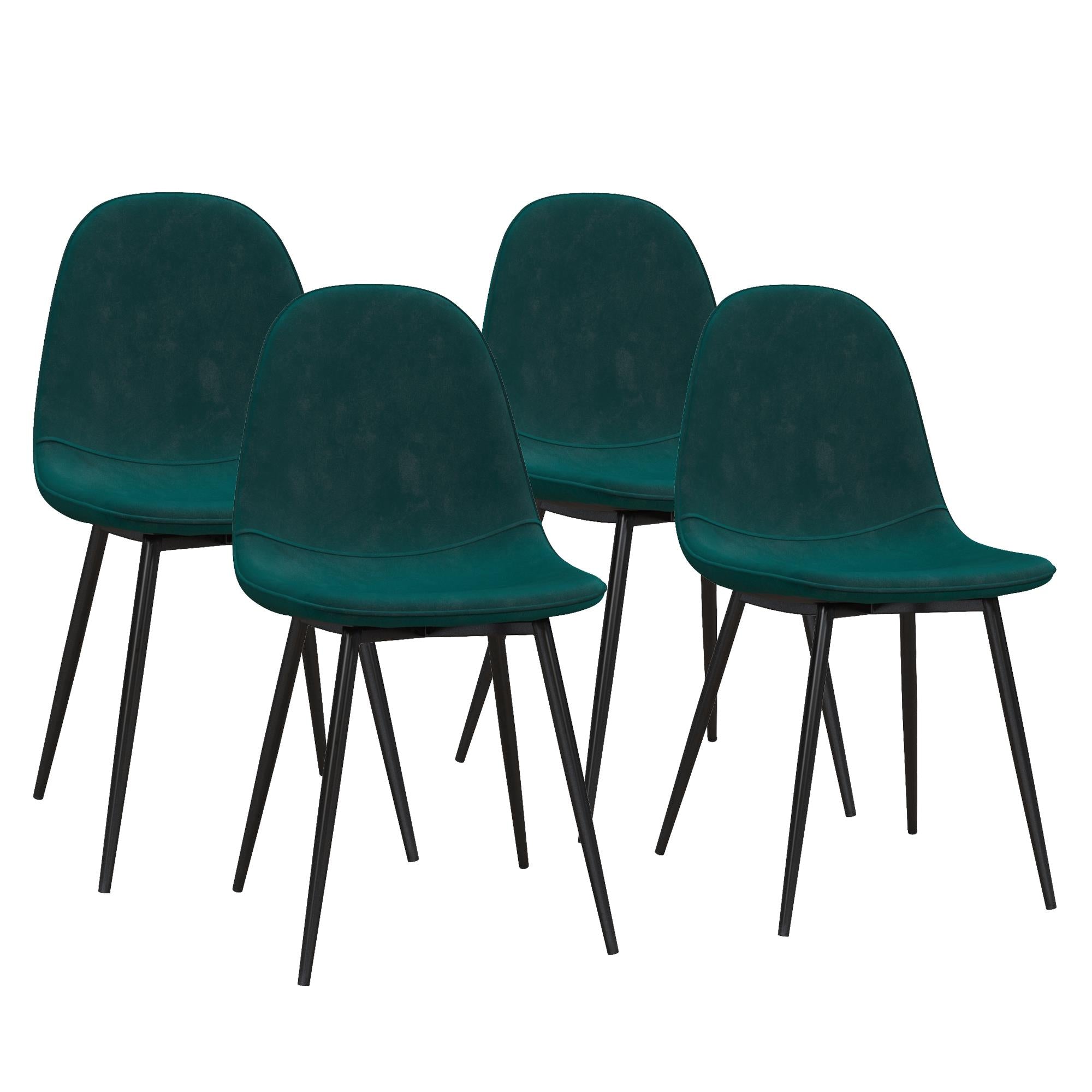 Brandon Upholstered Mid Century Modern Kitchen Dining Chairs, Set of 4