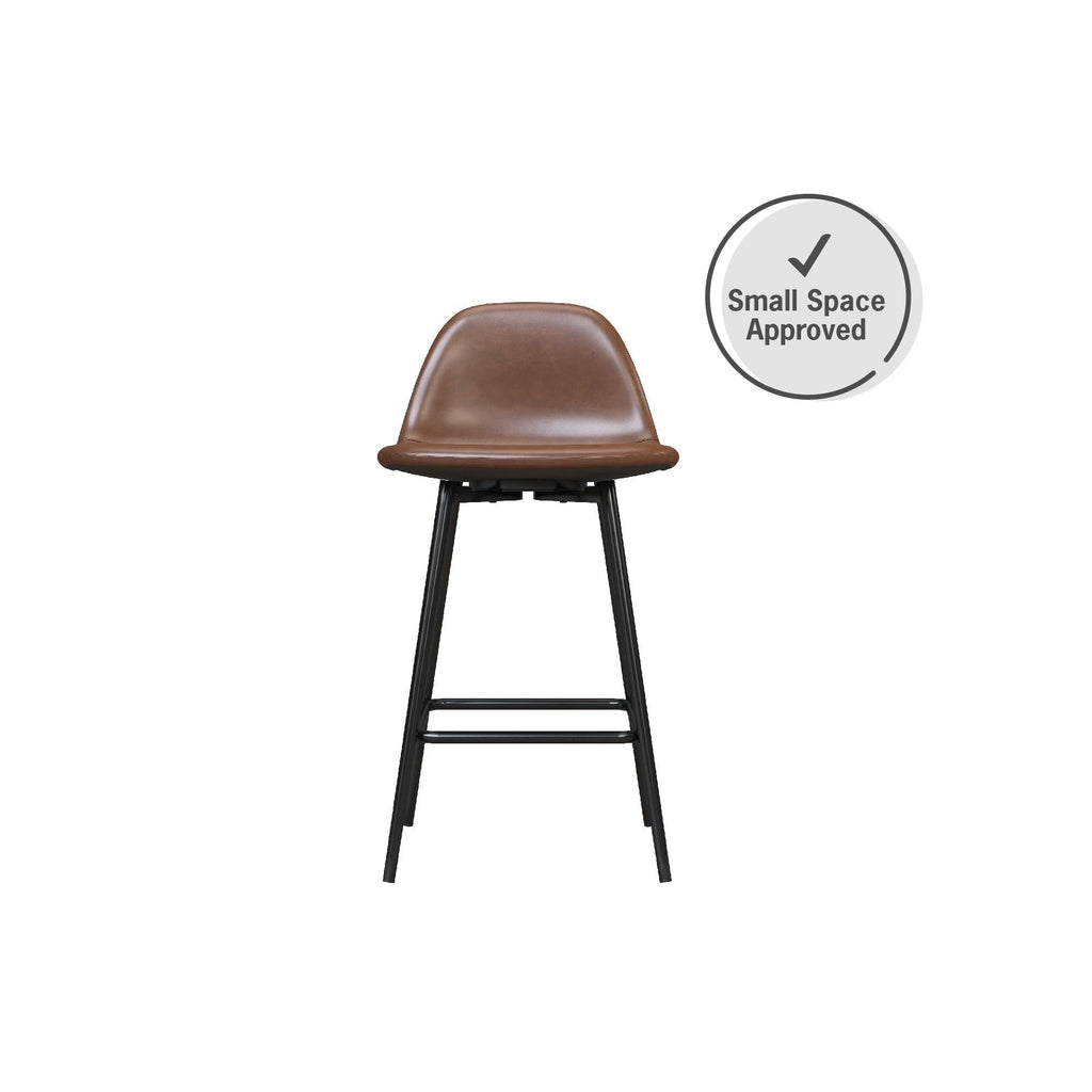 Brandon Upholstered Mid Century Modern Counter Height Bar Stool