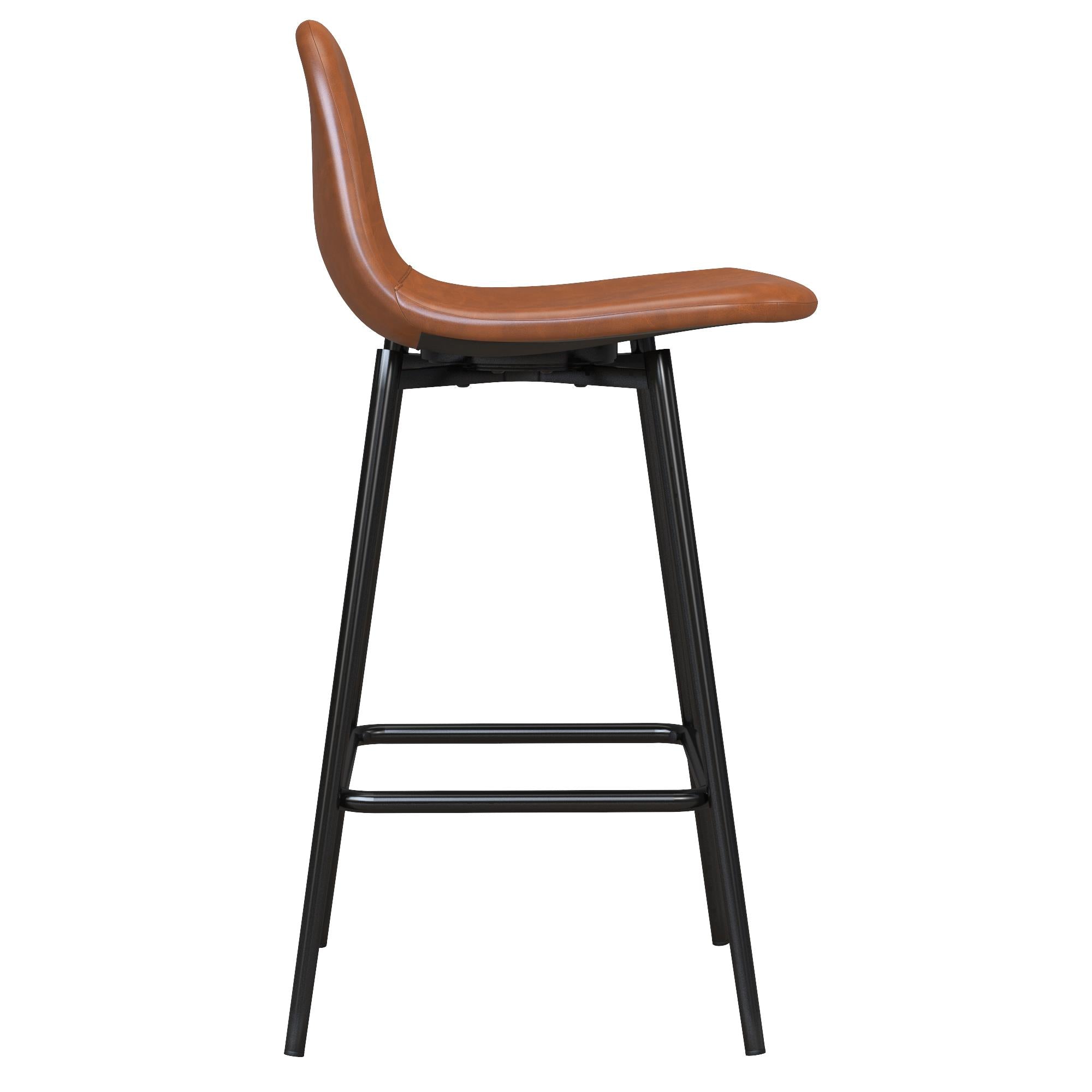 Brandon Upholstered Mid Century Modern Counter Height Bar Stool