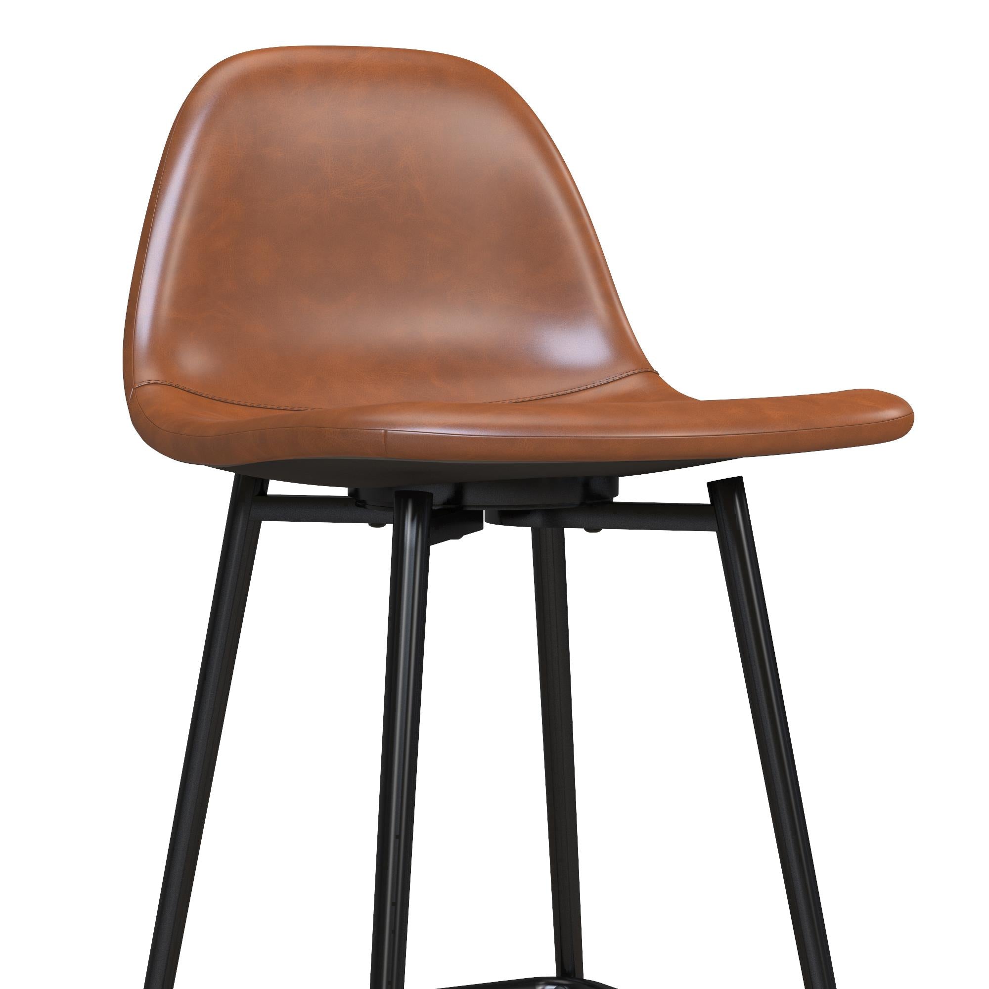 Brandon Upholstered Mid Century Modern Counter Height Bar Stool