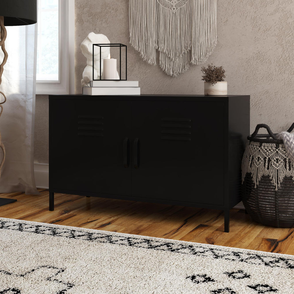 Shadwick 2 Door Wide Metal Locker Accent Storage Cabinet