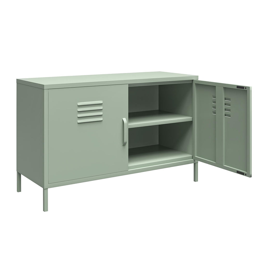 Shadwick 2 Door Wide Metal Locker Accent Storage Cabinet